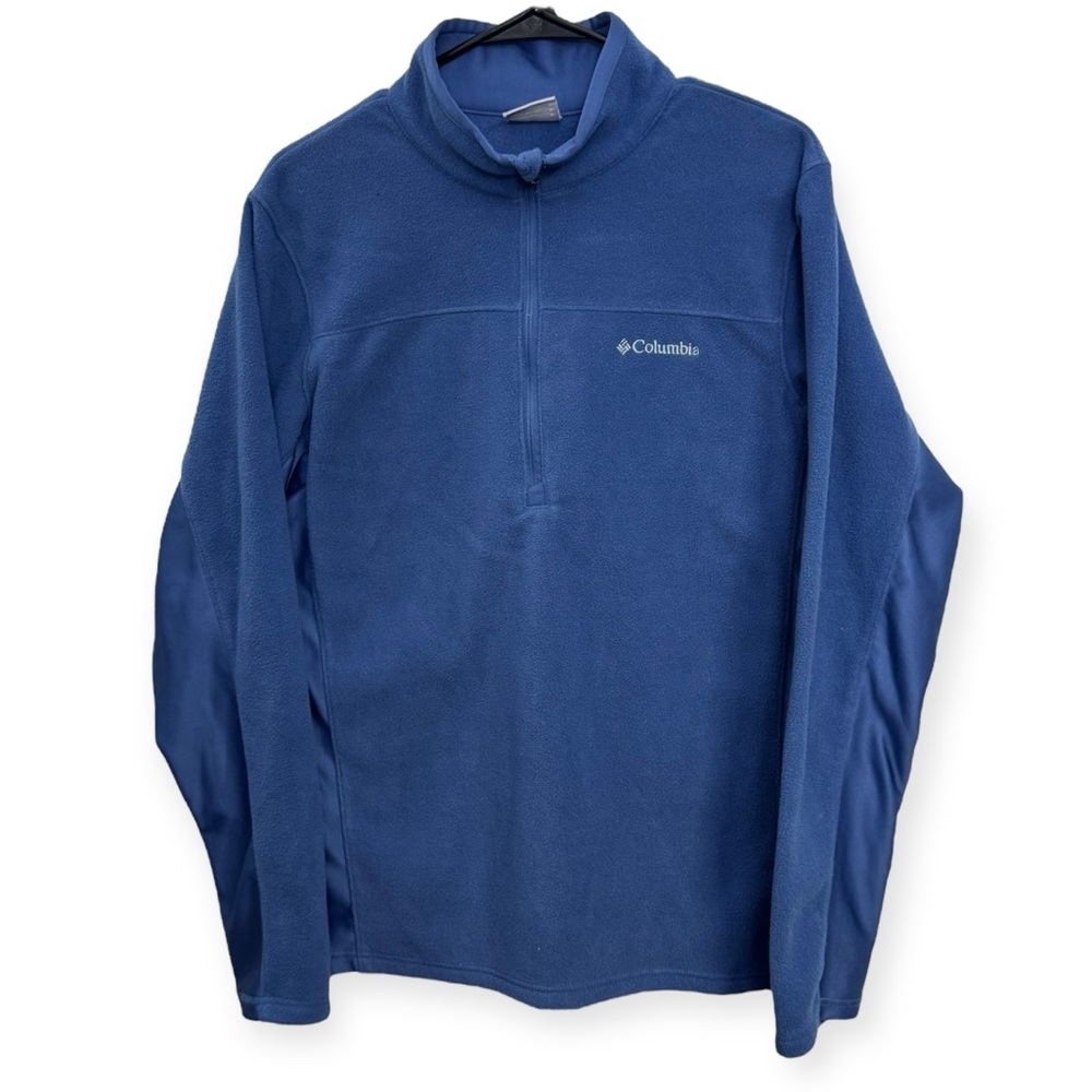Columbia Blue Half-Zip‎ Fleece Pullover Size M